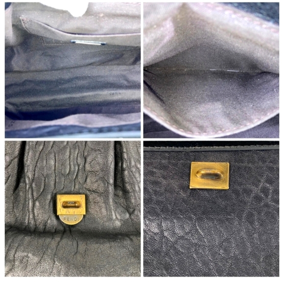 COPY - FENDI Bag Handbag Black Leather Authentic - Picture 7 of 10